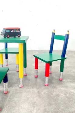 Ensemble de meubles en crayons de couleur vintage – IKEA x Pierre Sala