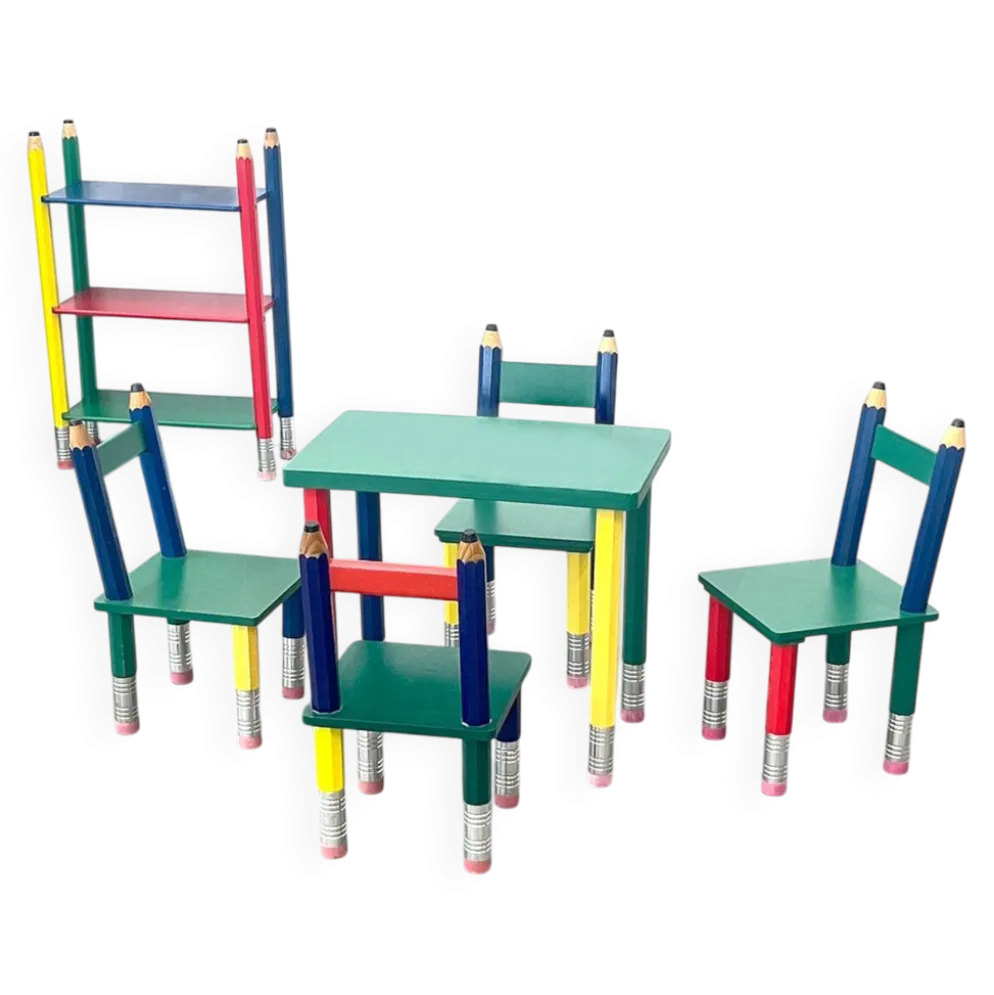 Ensemble de meubles en crayons de couleur vintage – IKEA x Pierre Sala