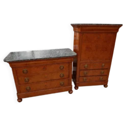 Ensemble de mobilier en pendant époque Charles X