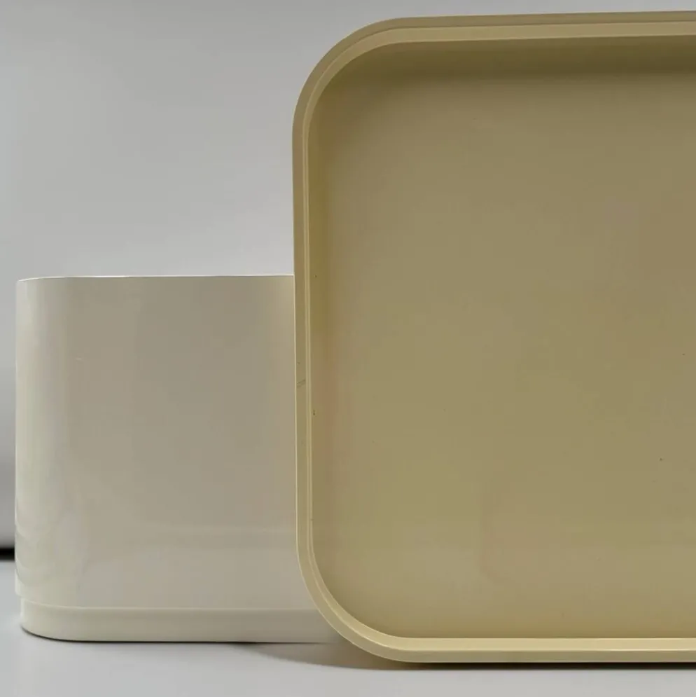 Ensemble de 3 modules Kartell Componibili noir et blanc, années 1970