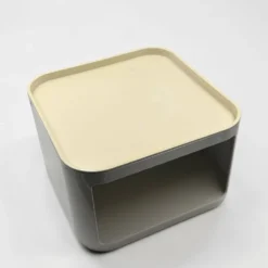 Ensemble de 3 modules Kartell Componibili noir et blanc, années 1970