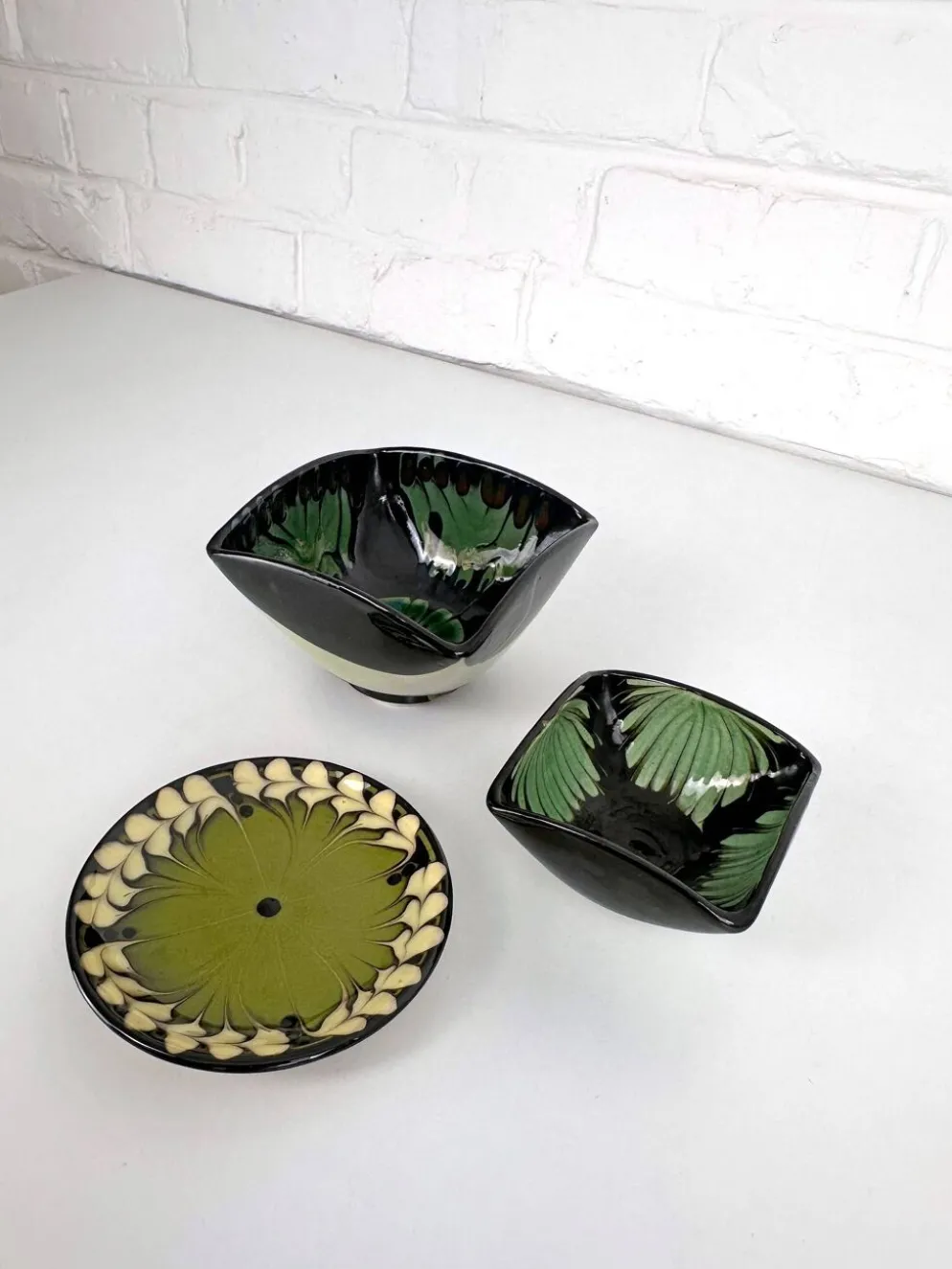 Ensemble de 3 petites céramiques Kähler, Danemark, années 1960