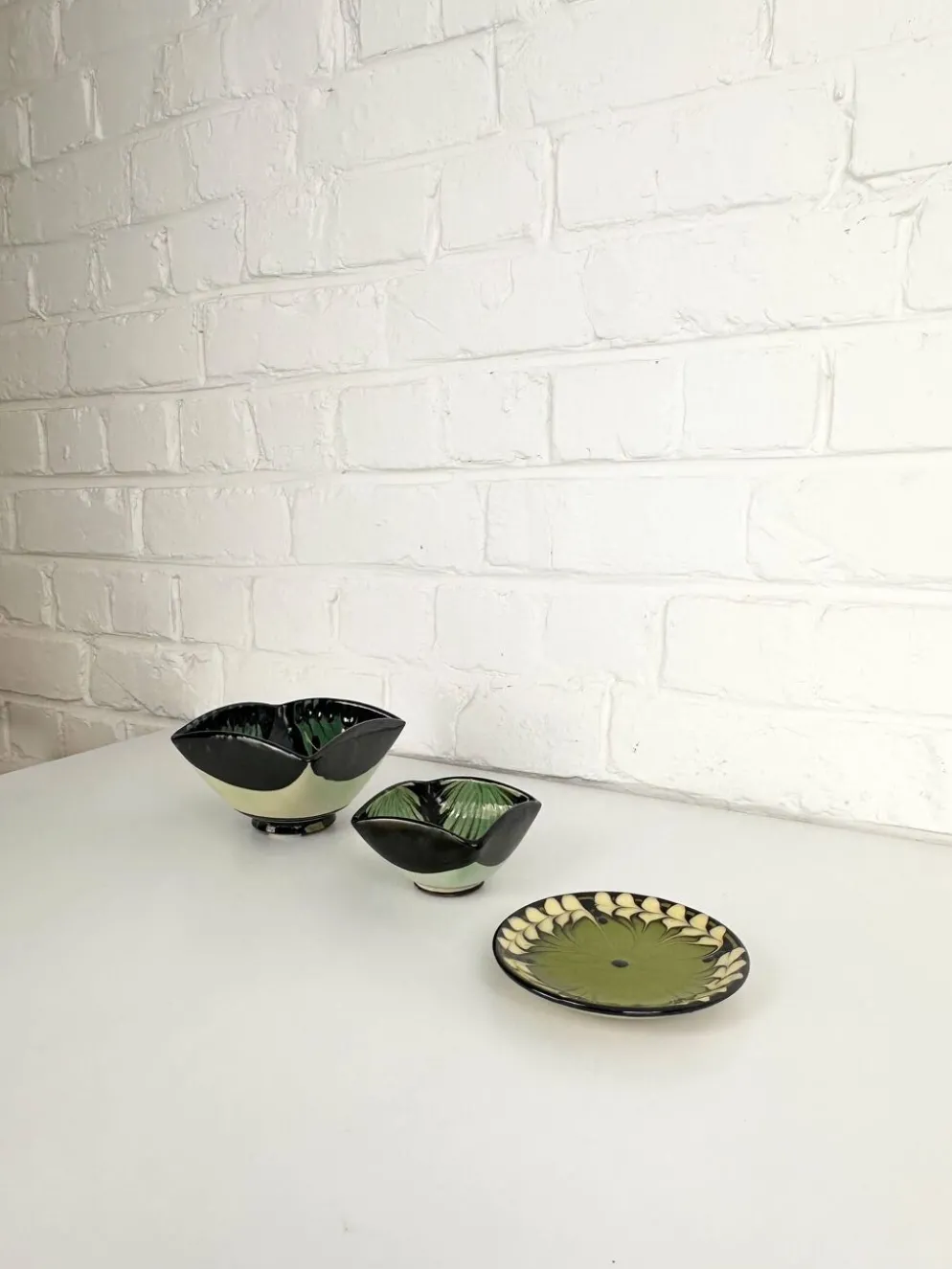 Ensemble de 3 petites céramiques Kähler, Danemark, années 1960