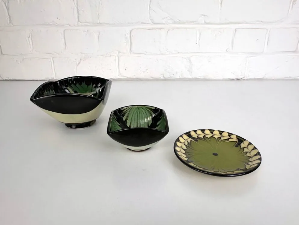 Ensemble de 3 petites céramiques Kähler, Danemark, années 1960