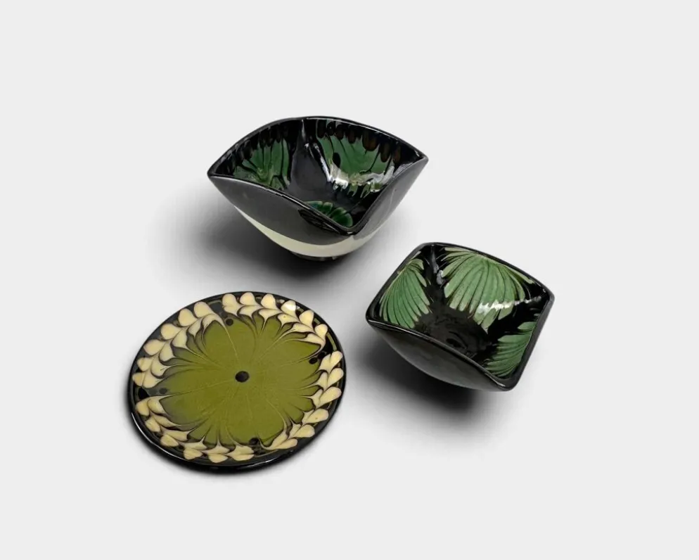Ensemble de 3 petites céramiques Kähler, Danemark, années 1960