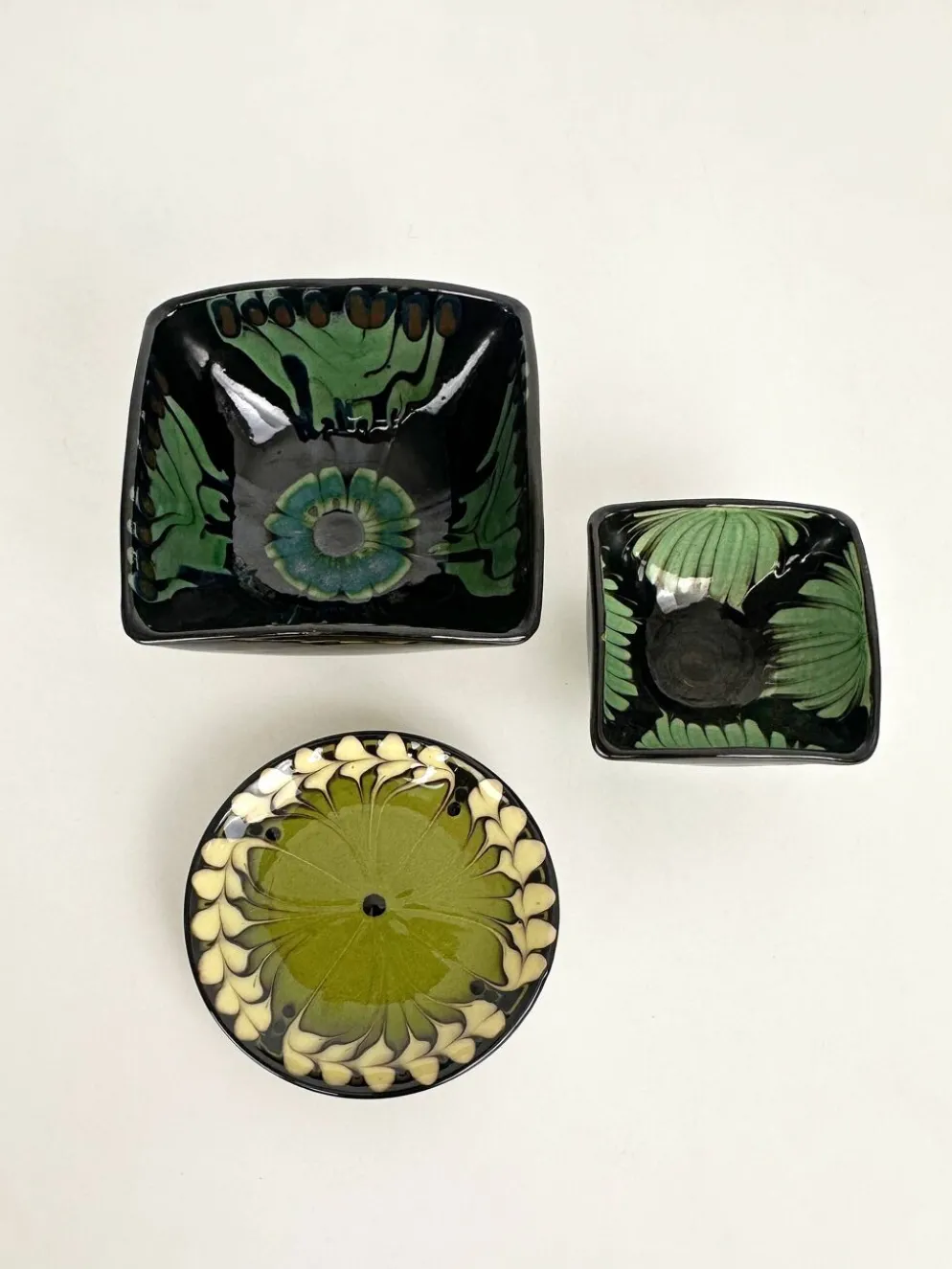 Ensemble de 3 petites céramiques Kähler, Danemark, années 1960