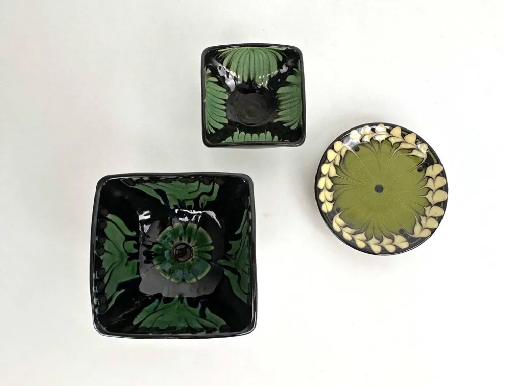 Ensemble de 3 petites céramiques Kähler, Danemark, années 1960