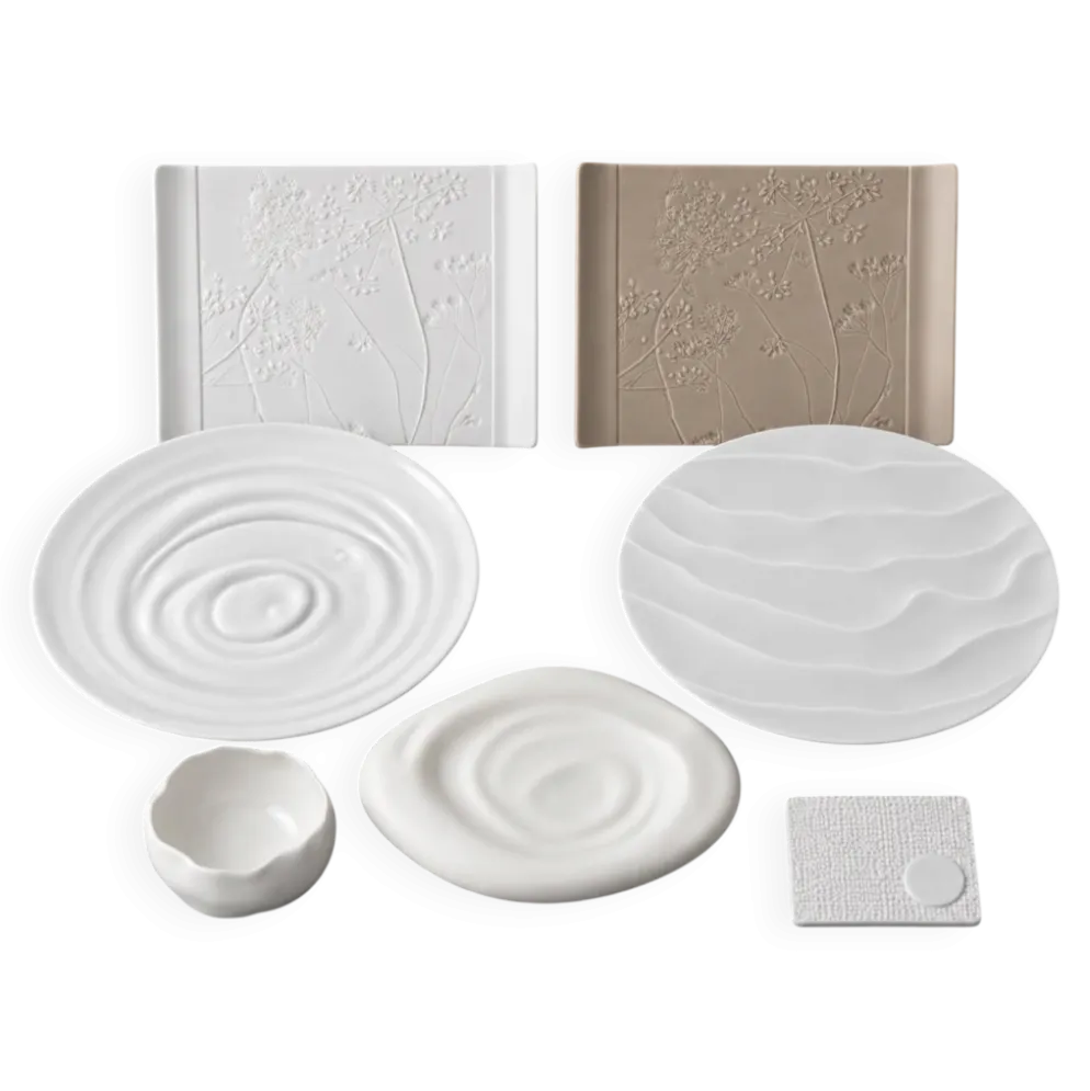 Ensemble de 7 pièces sculpturales Sylvie Coquet pour Feeling’s, Limoges