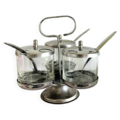 Ensemble de porte-condiments rotatif Mid Century Modern par Twin Bay