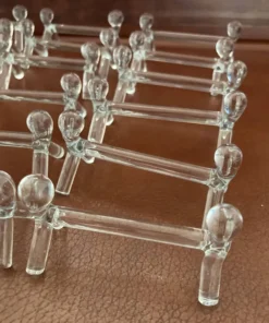 Ensemble de 18 porte couteaux en verre soufflé - Vintage