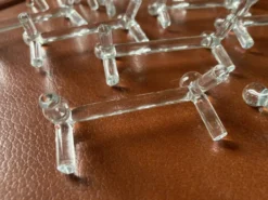 Ensemble de 18 porte couteaux en verre soufflé - Vintage
