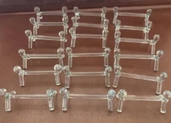 Ensemble de 18 porte couteaux en verre soufflé - Vintage