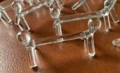 Ensemble de 18 porte couteaux en verre soufflé - Vintage