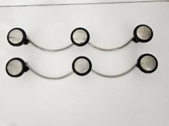 Ensemble de 2 porte manteaux effet vagues (3 patères) années 60's