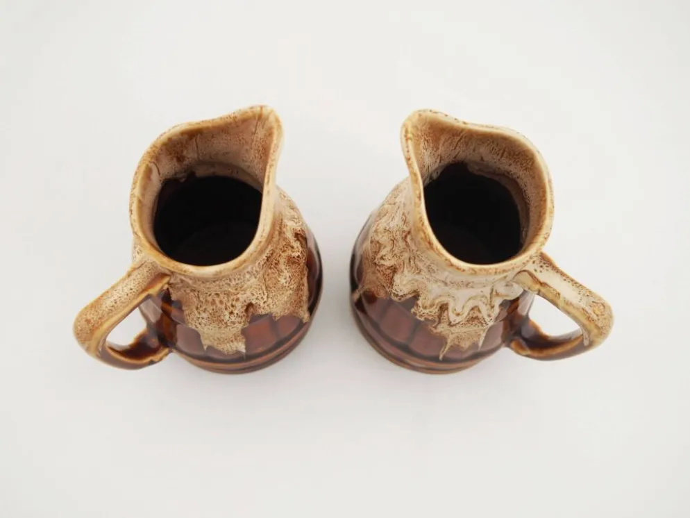 Ensemble de pots à crème en céramique, design danois, années 1970, production : Danemark