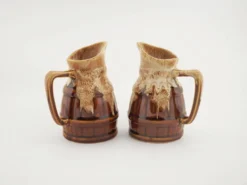 Ensemble de pots à crème en céramique, design danois, années 1970, production : Danemark
