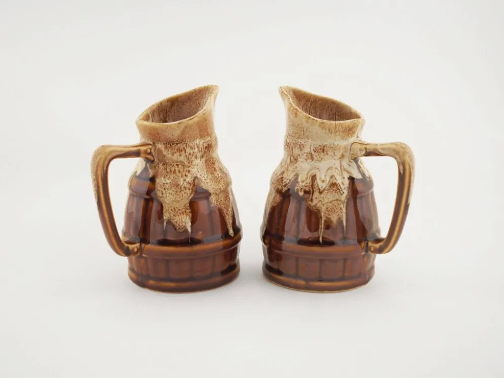Ensemble de pots à crème en céramique, design danois, années 1970, production : Danemark