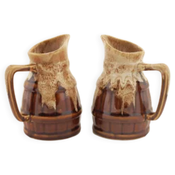 Ensemble de pots à crème en céramique, design danois, années 1970, production : Danemark