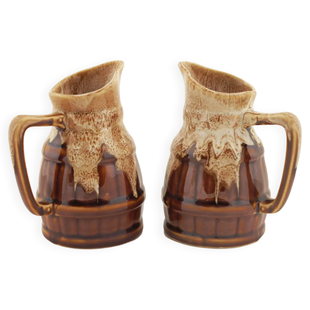 Ensemble de pots à crème en céramique, design danois, années 1970, production : Danemark