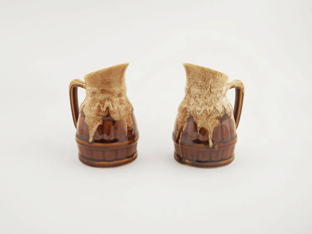Ensemble de pots à crème en céramique, design danois, années 1970, production : Danemark