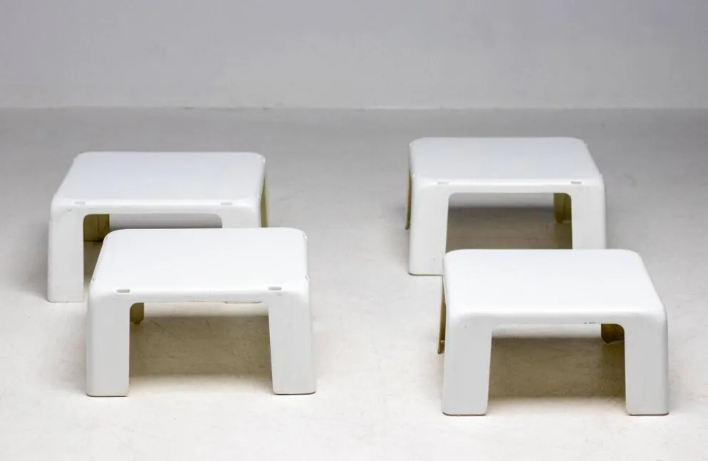 Ensemble de quatre tables gigognes Mario Bellini, Quattro Gatti, Italie, 1967