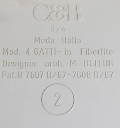 Ensemble de quatre tables gigognes Mario Bellini, Quattro Gatti, Italie, 1967