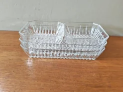 Ensemble de 4 raviers vintage en verre transparent