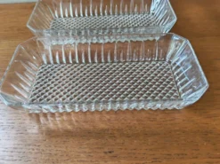 Ensemble de 4 raviers vintage en verre transparent