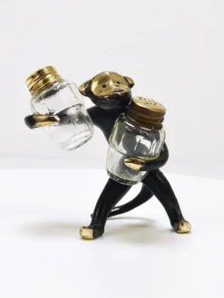 Ensemble de salières et poivrières singe Walter Bosse, Herta Baller, Autriche, années 1950