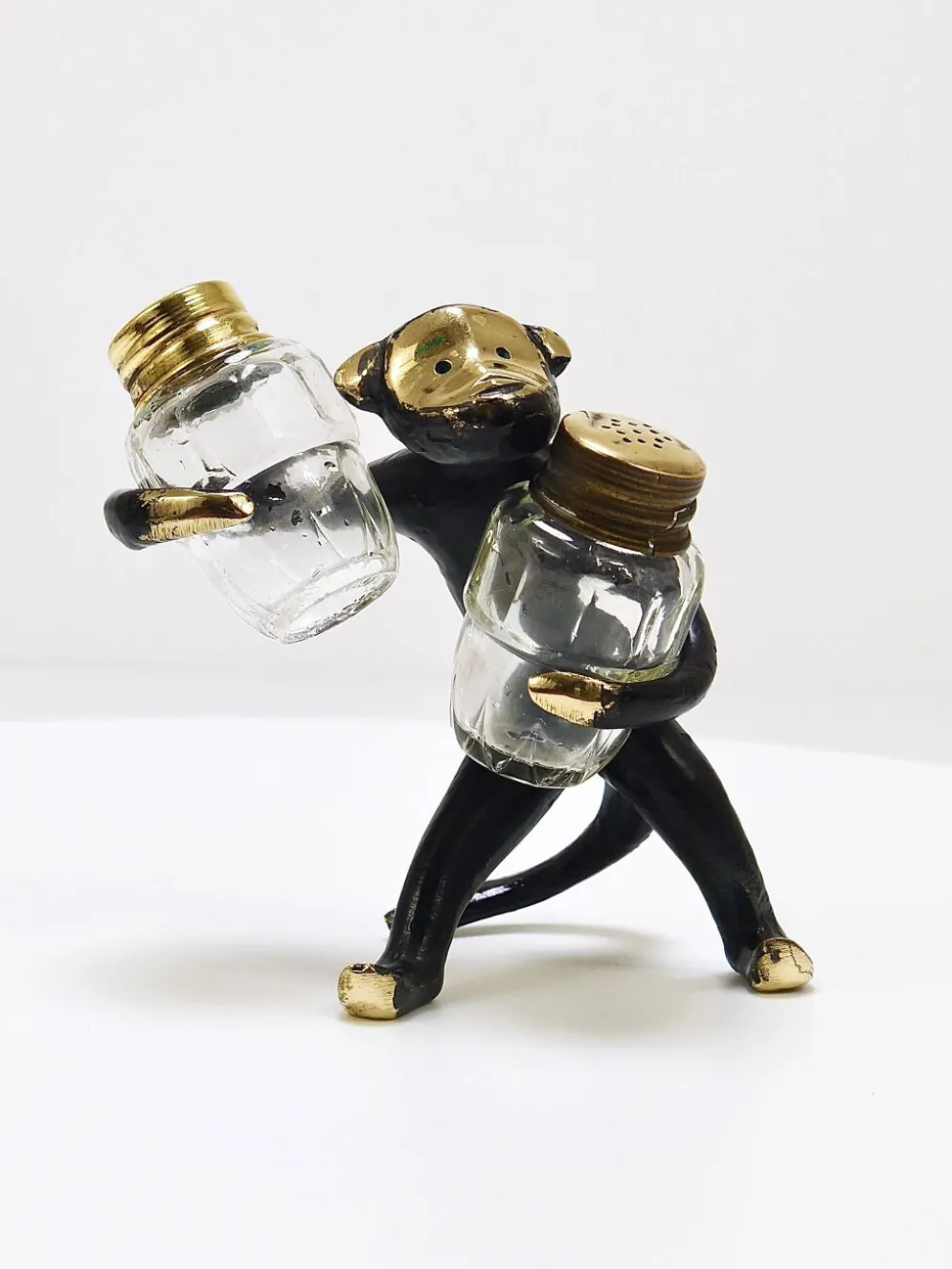 Ensemble de salières et poivrières singe Walter Bosse, Herta Baller, Autriche, années 1950