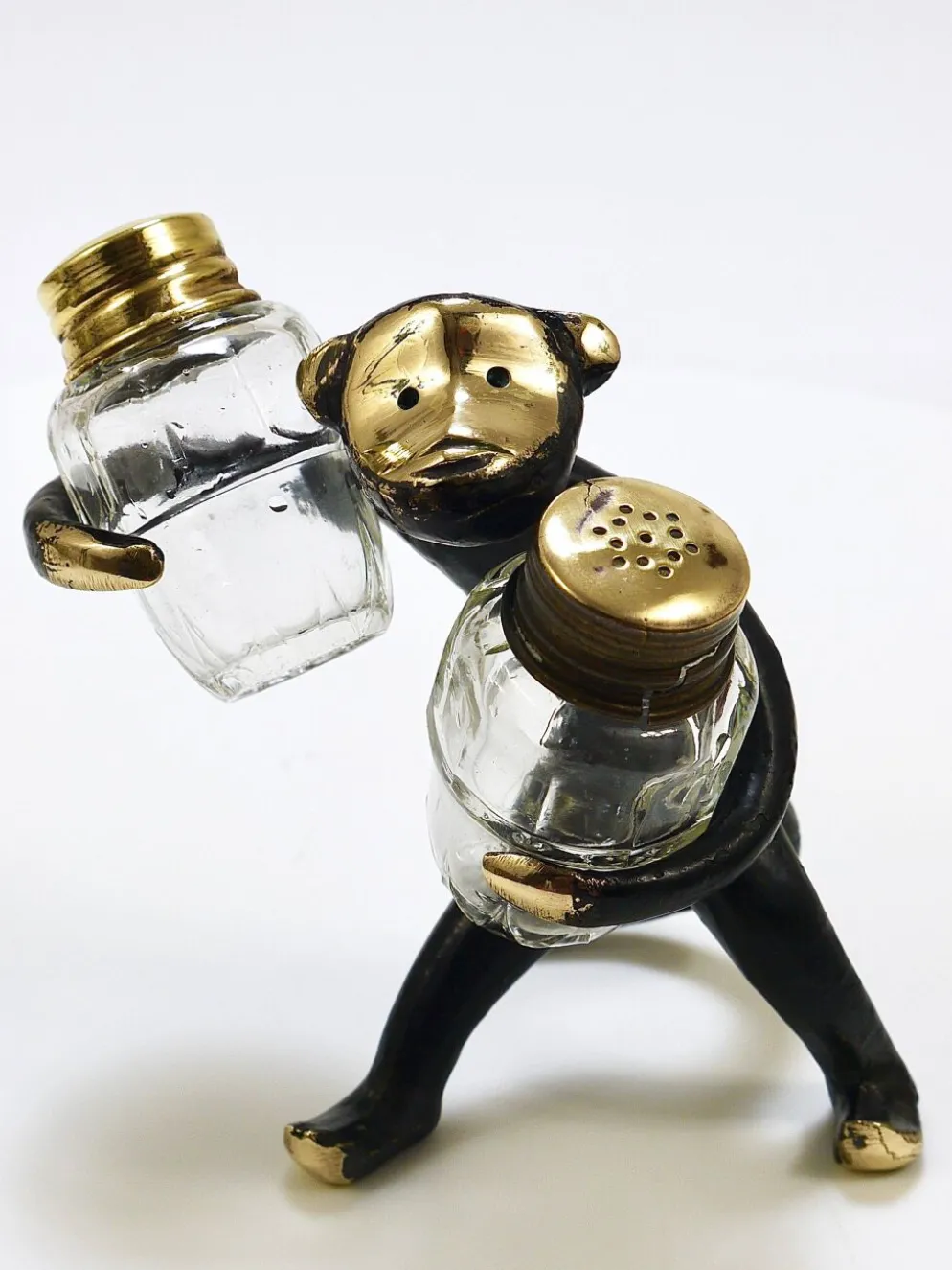 Ensemble de salières et poivrières singe Walter Bosse, Herta Baller, Autriche, années 1950