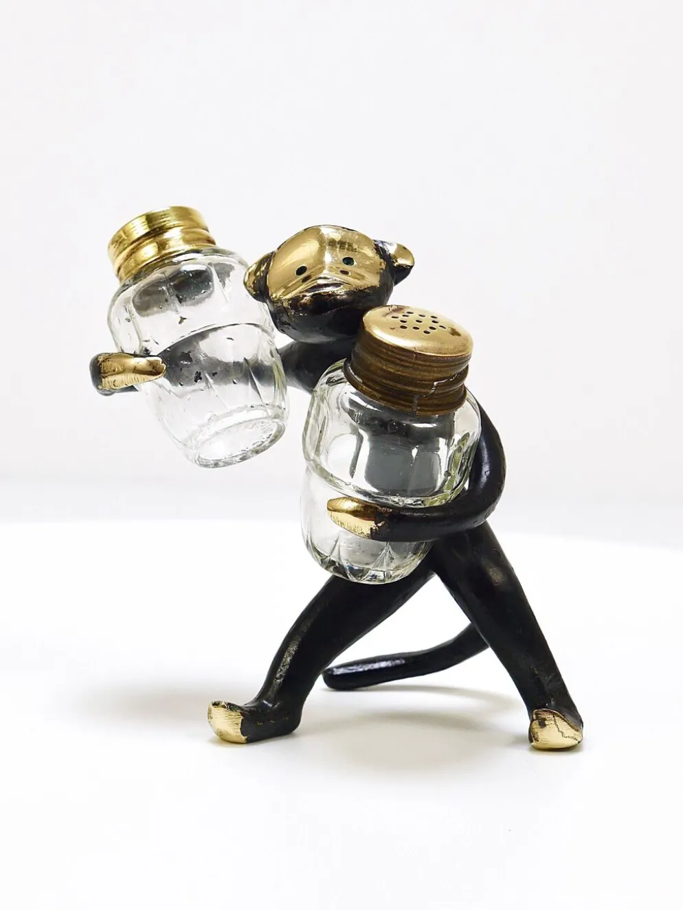 Ensemble de salières et poivrières singe Walter Bosse, Herta Baller, Autriche, années 1950