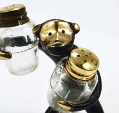 Ensemble de salières et poivrières singe Walter Bosse, Herta Baller, Autriche, années 1950