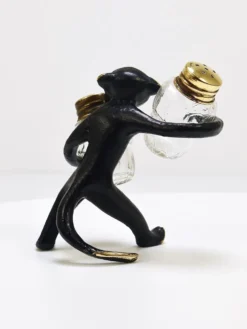 Ensemble de salières et poivrières singe Walter Bosse, Herta Baller, Autriche, années 1950