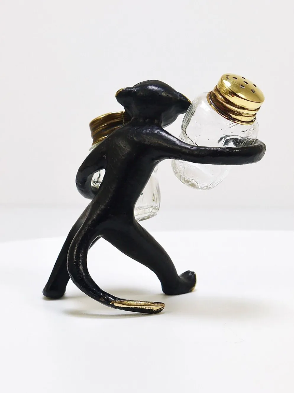 Ensemble de salières et poivrières singe Walter Bosse, Herta Baller, Autriche, années 1950