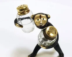 Ensemble de salières et poivrières singe Walter Bosse, Herta Baller, Autriche, années 1950