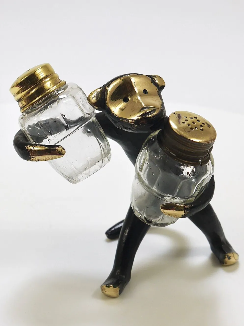 Ensemble de salières et poivrières singe Walter Bosse, Herta Baller, Autriche, années 1950