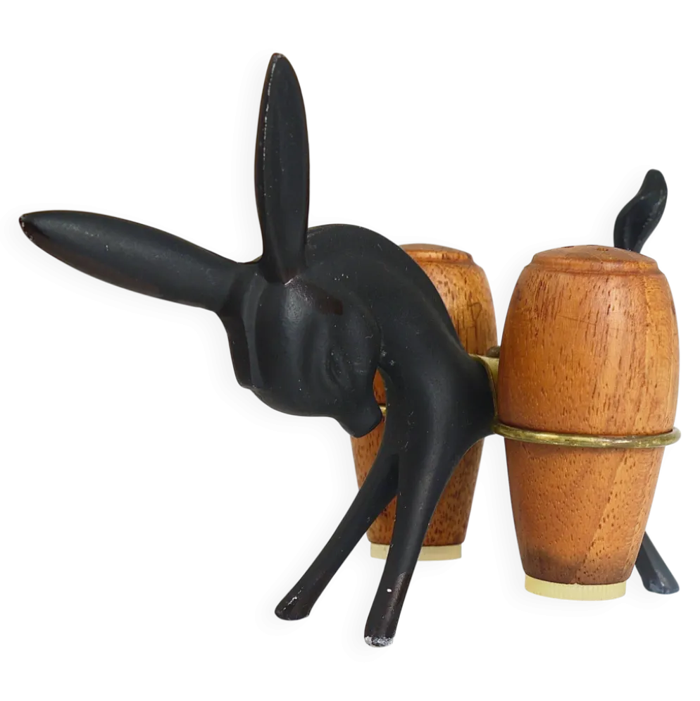 Ensemble de salières et poivrières âne Walter Bosse, Herta Baller, Autriche, années 1950