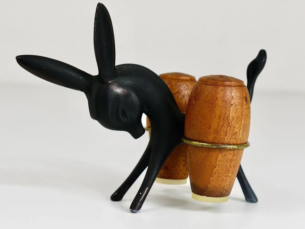 Ensemble de salières et poivrières âne Walter Bosse, Herta Baller, Autriche, années 1950