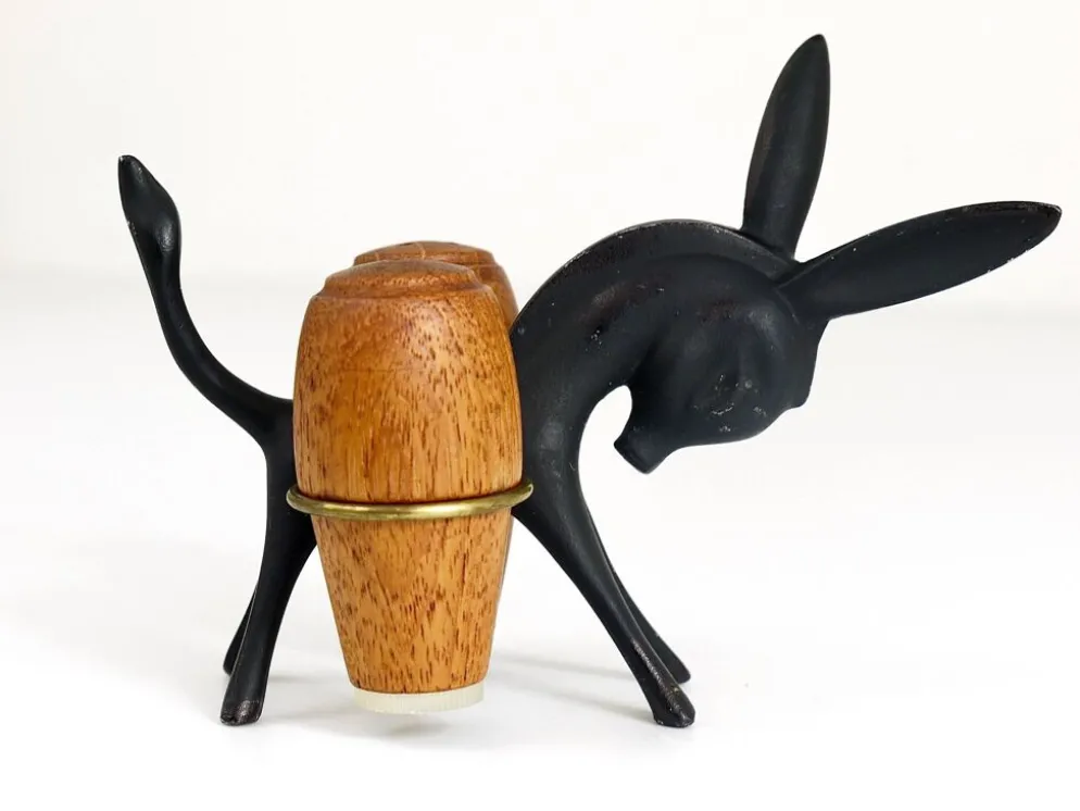 Ensemble de salières et poivrières âne Walter Bosse, Herta Baller, Autriche, années 1950