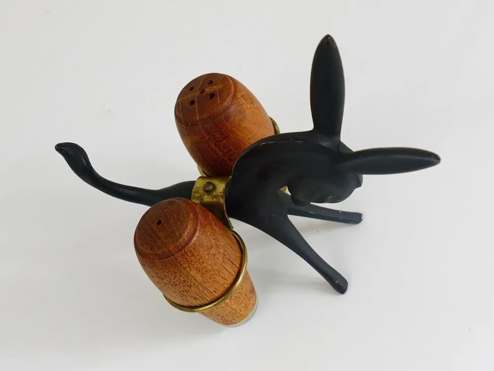 Ensemble de salières et poivrières âne Walter Bosse, Herta Baller, Autriche, années 1950