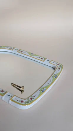 Ensemble de salle de bain en céramique peinte – Style vintage floral