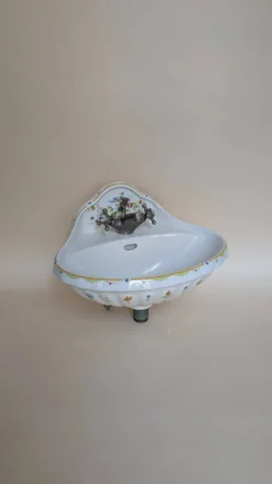 Ensemble de salle de bain en céramique peinte – Style vintage floral