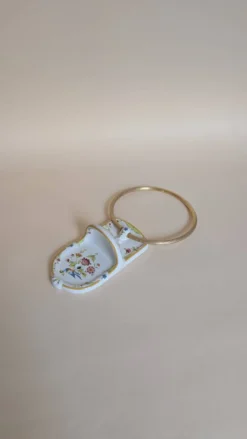 Ensemble de salle de bain en céramique peinte – Style vintage floral