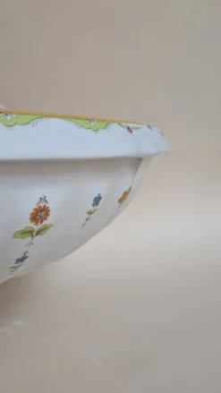 Ensemble de salle de bain en céramique peinte – Style vintage floral