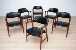 Ensemble de salle à manger des années 1960, 6 fauteuils Carlton par Låte Møbelfabrikk & Ex