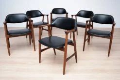 Ensemble de salle à manger des années 1960, 6 fauteuils Carlton par Låte Møbelfabrikk & Ex