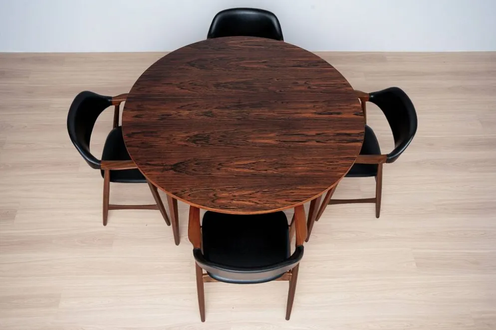 Ensemble de salle à manger des années 1960, 6 fauteuils Carlton par Låte Møbelfabrikk & Ex