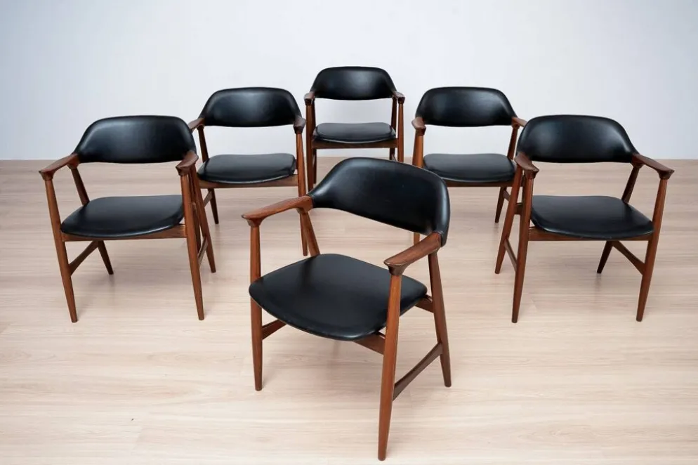 Ensemble de salle à manger des années 1960, 6 fauteuils Carlton par Låte Møbelfabrikk & Ex