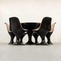 Ensemble de salle à manger Orbit Herman Miller des années 1970